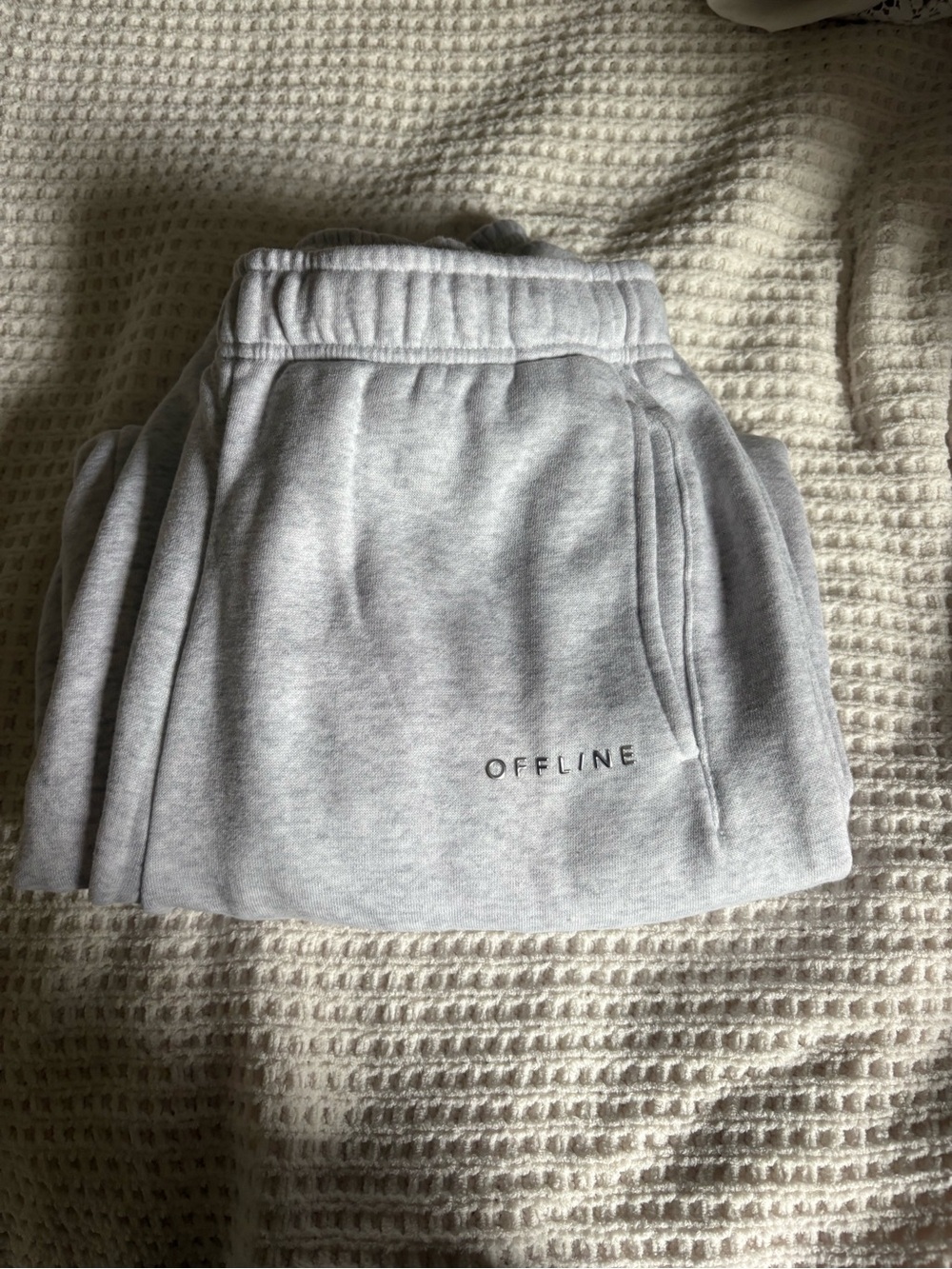 aerie Light Gray Cozy Joggers